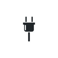 Aufkleber - electric plug icon template color editable. Electric plug symbol vector sign isolated on white background illustration for graphic and web design.