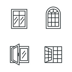 Aufkleber - window icon template color editable. Visa, document, arrival. windows symbol vector sign isolated on white background illustration for graphic and web design.