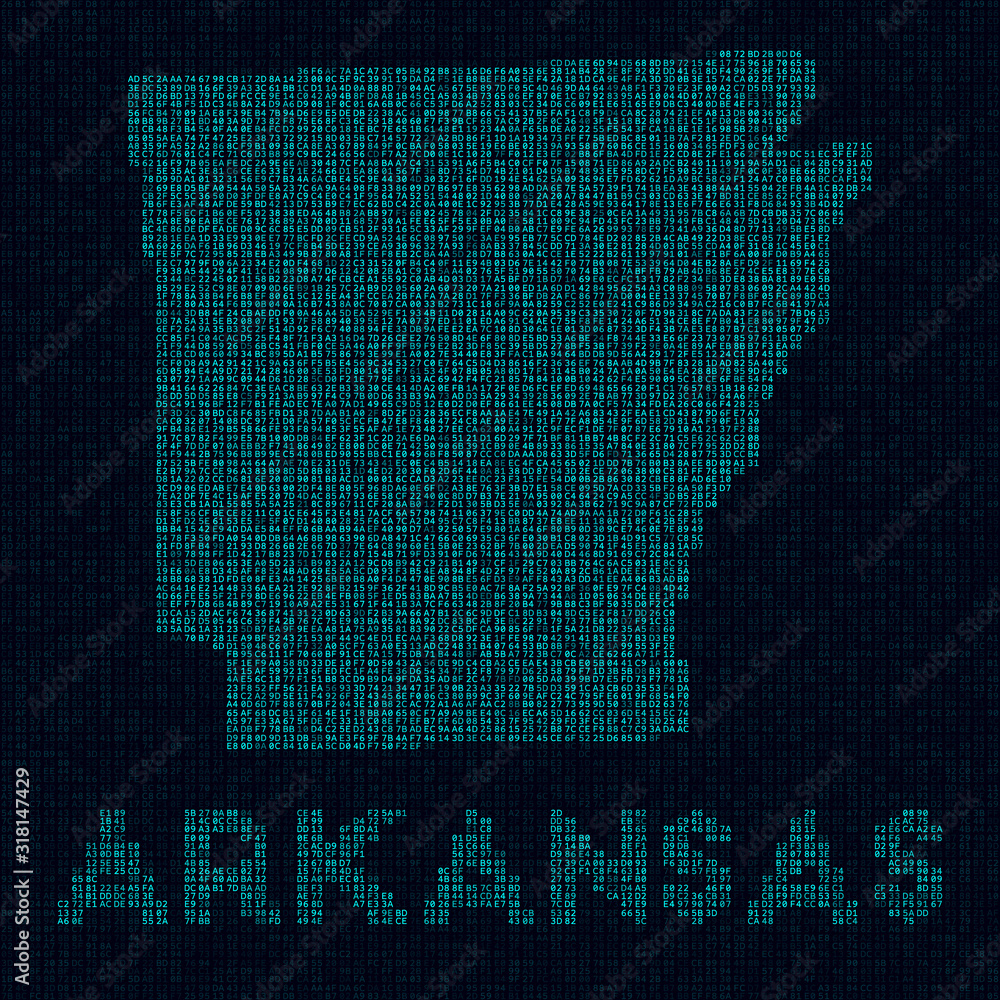 Arkansas tech map. US state symbol in digital style. Cyber map of ...