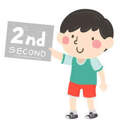 Wall Mural - Kid Boy Second Sign Illustration