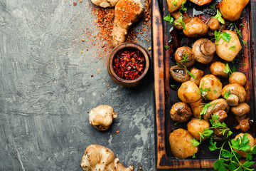 Canvas Print - Roast Jerusalem artichoke