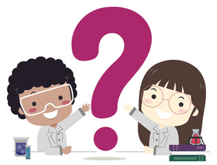 Poster - Kids Scientists Lab Question Mark Illustration