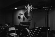 Microphone At Recording Studio