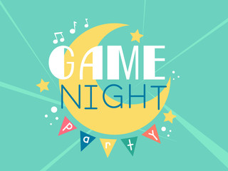 Wall Mural - Game Night Party Design Illustration