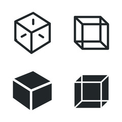 Aufkleber - Box icon template color editable. Box symbol vector sign isolated on white background illustration for graphic and web design.