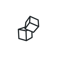 Aufkleber - Box icon template color editable. Box symbol vector sign isolated on white background illustration for graphic and web design.