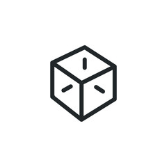 Aufkleber - Box icon template color editable. Box symbol vector sign isolated on white background illustration for graphic and web design.