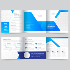 Canvas Print - Square trifold brochure template