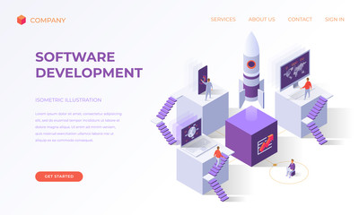 Poster - Landing page for software development