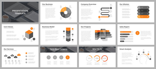 Wall Mural - business presentation templates