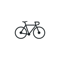 Aufkleber - Bicycle icon template color editable. Bike symbol vector sign isolated on white background illustration for graphic and web design.