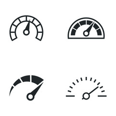 Poster - Speed test internet measure icon template color editable. Speedometer symbol vector sign isolated on white background illustration for graphic and web design.
