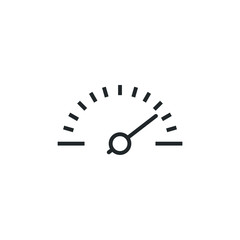Poster - Speed test internet measure icon template color editable. Speedometer symbol vector sign isolated on white background illustration for graphic and web design.