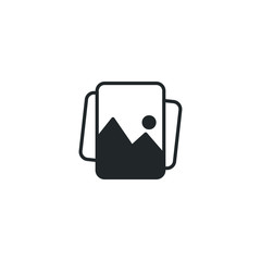 Fototapete - Premium picture icon template color editable. Pictures symbol vector sign isolated on white background illustration for graphic and web design.