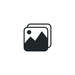 Fototapete - Premium picture icon template color editable. Pictures symbol vector sign isolated on white background illustration for graphic and web design.