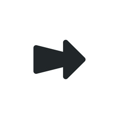 Fototapete - Right black arrows icon template color editable. black arrow symbol vector sign isolated on white background illustration for graphic and web design.