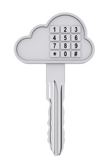 Aufkleber - Internet Security Concept. Cloud Key with Digital Entry Keypad. 3d Rendering