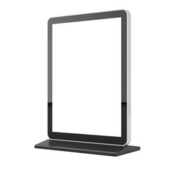 Poster - Blank Trade Show LCD Screen Stand as Template for Your Design. 3d Rendering