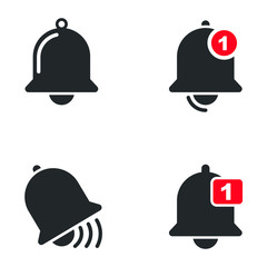 Aufkleber - Social media notifications icon template color editable. Social media notification symbol vector sign isolated on white background illustration for graphic and web design.