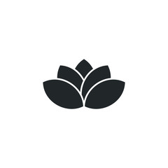 Aufkleber - Lotus icon template color editable. Harmony symbol vector sign isolated on white background illustration for graphic and web design.
