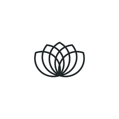 Aufkleber - Lotus icon template color editable. Harmony symbol vector sign isolated on white background illustration for graphic and web design.