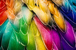 Leinwandbild Motiv Colorful Bird Plumage. Feather Background for Graphic Designs.