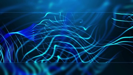Wall Mural - abstract vector fractal waves motion frame background. uhd 4k seamless loop animation video.