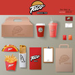 Vector tacos corporate identity template design set. 