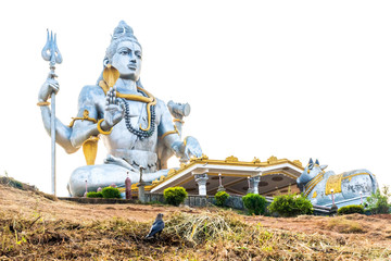 Lord Shiva at Murdeshwar Temple, Karnataka, India. Second-tallest Lord Shiva Statue. Holy places of the Hindus