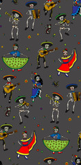 Wall Mural - Day of the Dead. Dia de los Muertos.