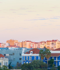 Fototapete - View Lisbon typical living district