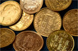 A collection of gold sovereigns