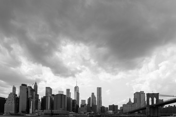  New York, Sky on Brooklyn bridge , horizontal