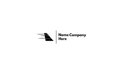 Wall Mural - vector logo on which the abstract image of the tail of the plane.