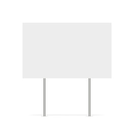 yard sign vector isolated blank element. copy space. horizontal advertising banner. mockup horizonta