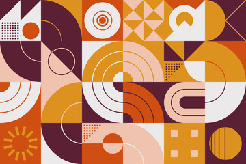 Wall Mural - mid-century abstract vector pattern design