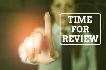 Wall Mural - conceptual hand writing showing time for review. concept meaning evaluation feedback moment perforan