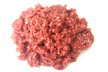 Raw Minced Meat Isolated Over White Background.