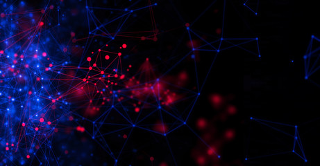 Wall Mural - network social online, background 3d illustration rendering, machine deep learning, data cloud stora