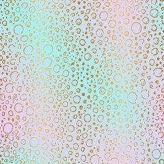 Wall Mural - Interesting texture soap bubbles air. Scattered circle. Hand drawn black white seamless pattern. Foam bubble effect overlay texture. Soapsuds background. Abstract grunge halftone textured backdrop