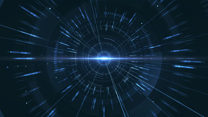 Wall Mural - technology channel shuttle.technology vortex.data flow.technology tunnel