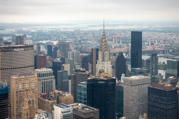 Wall Mural - Aerial view of Manhattan skyscrapers