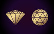 Gold luxury symbol. Jewelry icon. Golden gem vector illustration