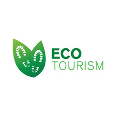 vector logo of eco-travel, tourism and camping