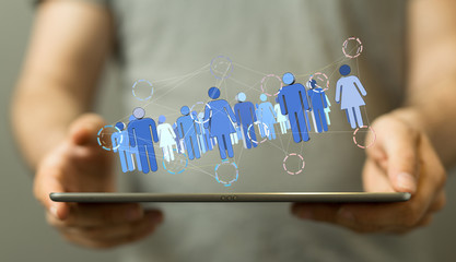 social networking scheme - mixed media
