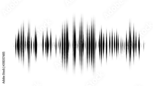 Halftone dotted audio equal...