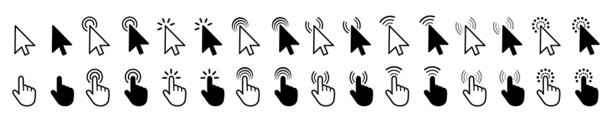 Aufkleber - Set of flat modern cursor icons – for stock vector