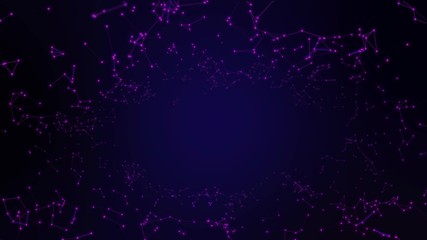 Wall Mural - abstract motion of white stars dots snow on blue purple background of space galaxy for abstract futu
