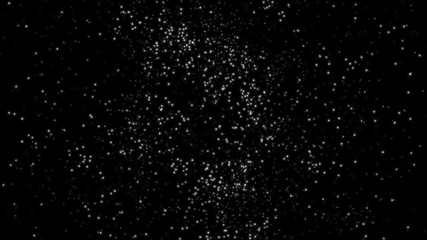Wall Mural - abstract motion of white stars dots snow on isolated black background of space galaxy for abstract f