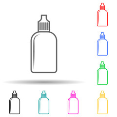 Wall Mural - tube for medicine multi color style icon. Simple thin line, outline vector of bottle icons for ui and ux, website or mobile application